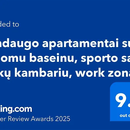 아파트 Mindaugo Apartamentai Su Sildomu Baseinu, Sporto Sale, Vaiku Kambariu, Work Zona